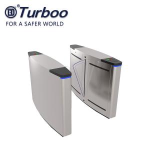 China Building Entrance Access Control Turnstile Gate , Flap Barrier Turnstile Coin Operated supplier