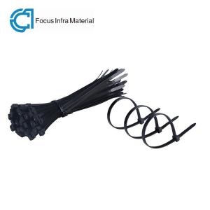 China 0.3 Inch 94V 2 Black Zip Cable Ties Nylon Heavy Duty Cable Ties supplier