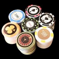 20mm Personalized Game Plastic Poker Chips Colorful Stamping Token