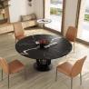 Marble Surface Slate Sintered Stone Top Modern Bulgaria Grey Color Ceramic Table with Metal Base Dining Table Sets