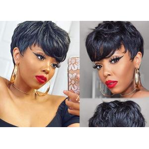 China Short Natural Human Hair Wigs For Black Women Without Any Glue supplier