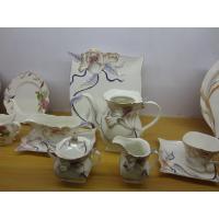 24pcs New Bone China Enamel Dinnerware Set,Includes Tea Pot,Tea Cup,Milk Pot/Jug and More