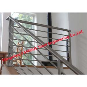 Smooth 800mm Stainless Steel Stair Handrail Anti Corrosion Round Or Rectangle Top Pipe