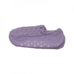 China Purple Short Aloe Infused Spa Socks Acrylic Knitted Slipper For Female supplier