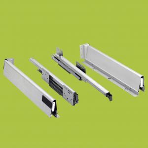 China furniture hardware soft closing damping drawer slide with paint 1416182022 supplier