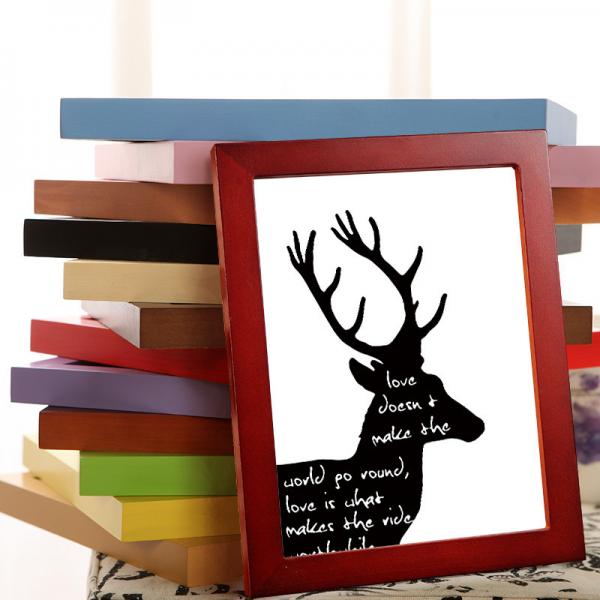 High quality customize photo frame solid color 5inch-20inch wooden photo frame
