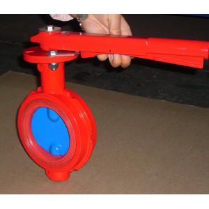 China Red Butterfly Valve Double Flange / Flowline Butterfly Shut Off Valve supplier