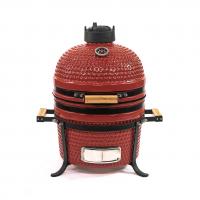 China Handwork Ceramic Red Charcoal 15 Inch Kamado Grill on sale