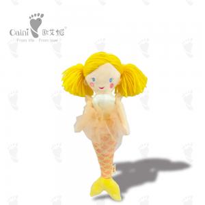 40cm 0 To 7 Age Stuffed Mascot Orange Hair Mermaid Toys For 5 Year Olds
