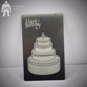 Custom High Quality Pattern Metal Wedding Invitation Card Barcode Card