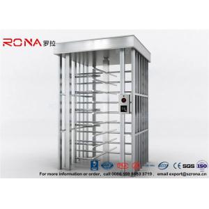 China Deluxe Automatic Full Height Turnstile  Pedestrian System Parking Facilities Rotating Gate With 304# Stainless Steel supplier