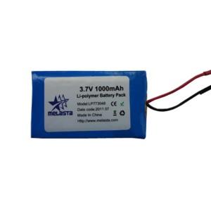 China Lithium Polymer Battery Pack 1000mAh 3.7V For Electric Power supplier