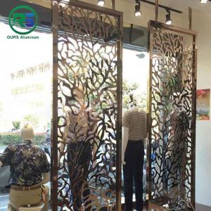 China Floral Metal Art Panel Unique Laser Cut Aluminium Screens Wall Art Room Divider supplier