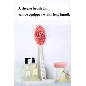 Household Silicone Shower Brush Double Sided Rubber Silicone Cleaning Tools for Back Massage
