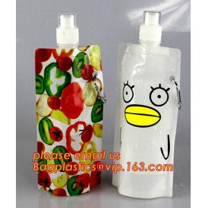 China Customized logo folding sports water bottle/water bag/foldable bag for travel,Collapsible Water Bottle/Folding Water bag supplier