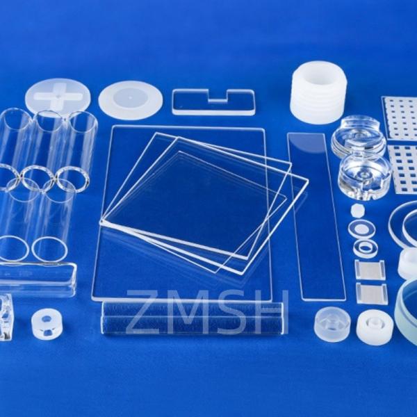Ventana de vidrio de cuarzo de sílice fundida SiO2 Transmisión UV-Infrarroja Láser