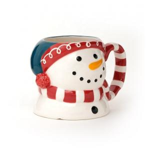 3d Mug Snowman Ceramic  Porcelain Christmas Mugs Ceramic 3d Mug In Santa Design