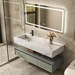 Customized Bathroom Vanity Units Luxury Slate Wall Mounted Floating