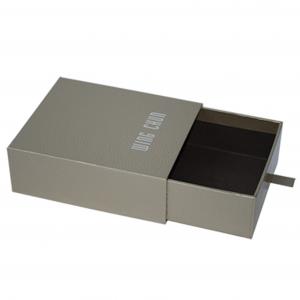 Textured Paper Custom Clothing Boxes Drawer With Ribbon Rope