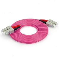 China Multi Mode Duplex Optical Fiber Patch Cord OM4  3.0 SC TO SC Fiber Patch Cable on sale