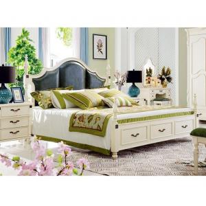 China Room Furniture Bedroom Set Latest Wood Double Bed Design With Storage Box supplier