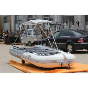 Wider Bow Inflatable Fishing Pontoon Boats , Small Pontoon Boats 380 Cm OEM Accepted