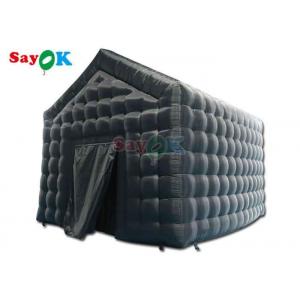 China Black Party Inflatable Cube Tent Inflatable Nightclub With Disco And Laser Light supplier