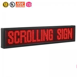 10mm Programmable Scrolling LED Signs , Red Color Scrolling Text LED Display