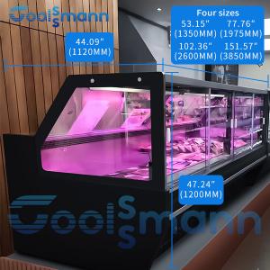 There Are Four -2 ℃ Refrigeration Cabinet Bottom Of The Square Glass Service  Deli Chiller