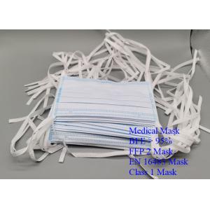 Lightweight Disposable Surgical Masks , Latex Free Hypoallergenic Dental Masks