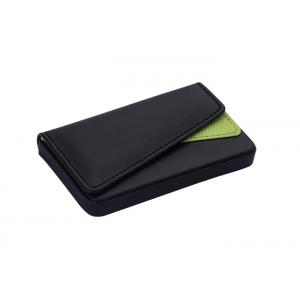 China PU Leather Name Card Holder Rectangle Magnetic Business Card Holder supplier