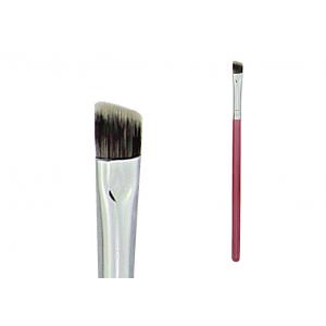China Nylon Hair Eyebrow Makeup Eye Brow Brush Wooden Handle Double Colors supplier