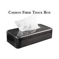 China Shockproof 3K Glossy Carbon Fiber Tissue Box on sale