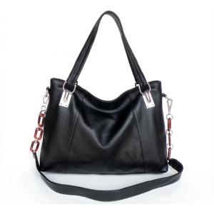 China Factory Price New Unique Real Leather Lady Black Shoulder Bag Handbag #2703 supplier
