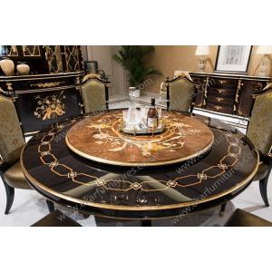 Antique wooden round rotating dining table TN-029N