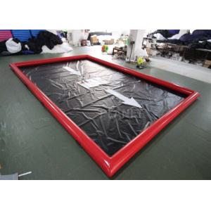 China Red 0.9mm Pvc Tarpaulin Car Wash Water Containment supplier