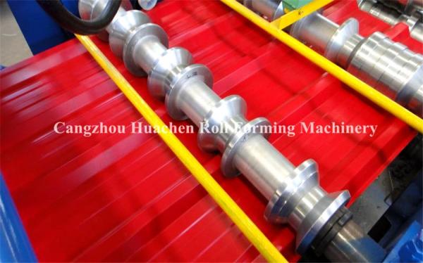 Iron Sheet Roll Forming Line , Corrugated Double Liner Metal Roof Tile Making