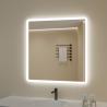 China Led Bathroom Smart Touch Screen Mirror Silver Backlit Led Lighted Mirror Illuminated Bath Mirror wholesale
