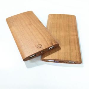 Original Wood Color Portable Powerbank Phone Charger / Power Supply Cherry Material Made