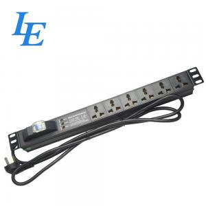 China 19 Inch 1u Pdu With Switch Surge Protector Power Strip supplier