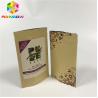 Resealable Customized Paper Bags Self Stand Up Snack Natural Kraft Paper Pouch