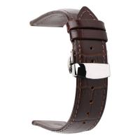 Gentlemen Classic Leather Watch Straps With Folding Buckle