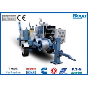 6 Tons Transmission Line Stringing Equipment 7 Groove Hydraulic Puller Cummins Engine Rexroth Pump