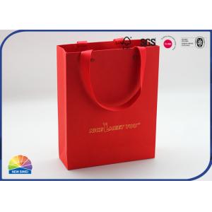 New Year Festival Gift Package Red Paper Bag Customized Gold Stamping