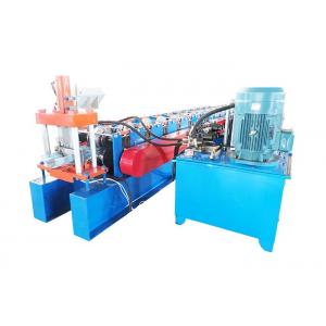 China Galvanized Steel Metal 50hz Door Frame Roll Forming Machine With Cr12 Cutting Blade supplier