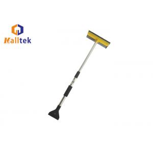 China Telescopic Aluminium Pole Window Snow Scraper 25*120cm With Sponge supplier