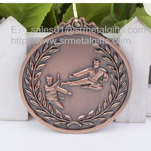 Antique bronze blank Karate medals wholesale, metal engraved karate sport medals,