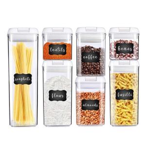 China 7 Pcs Plastic Food Airtight Storage Containers With Lids Multiple Size supplier