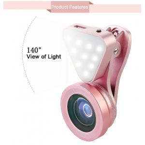 Universal 3 in 1 Phone Camera Lens with Led Flash Light,15X Macro Lens Clip-on Cell Phone Lenses for  iPhone 6 6s