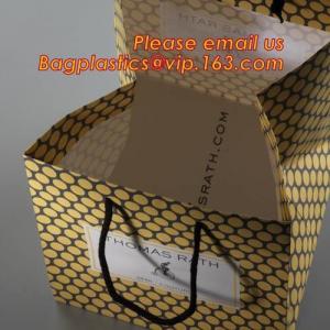China Profession hot stamping printed exquisite hello kitty paper bag with rope handle:600pcs/carton,Carrier Black Paper Bag on sale 